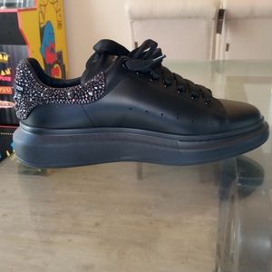 Size 11.5 US Black on black Alexander McQueen shoes